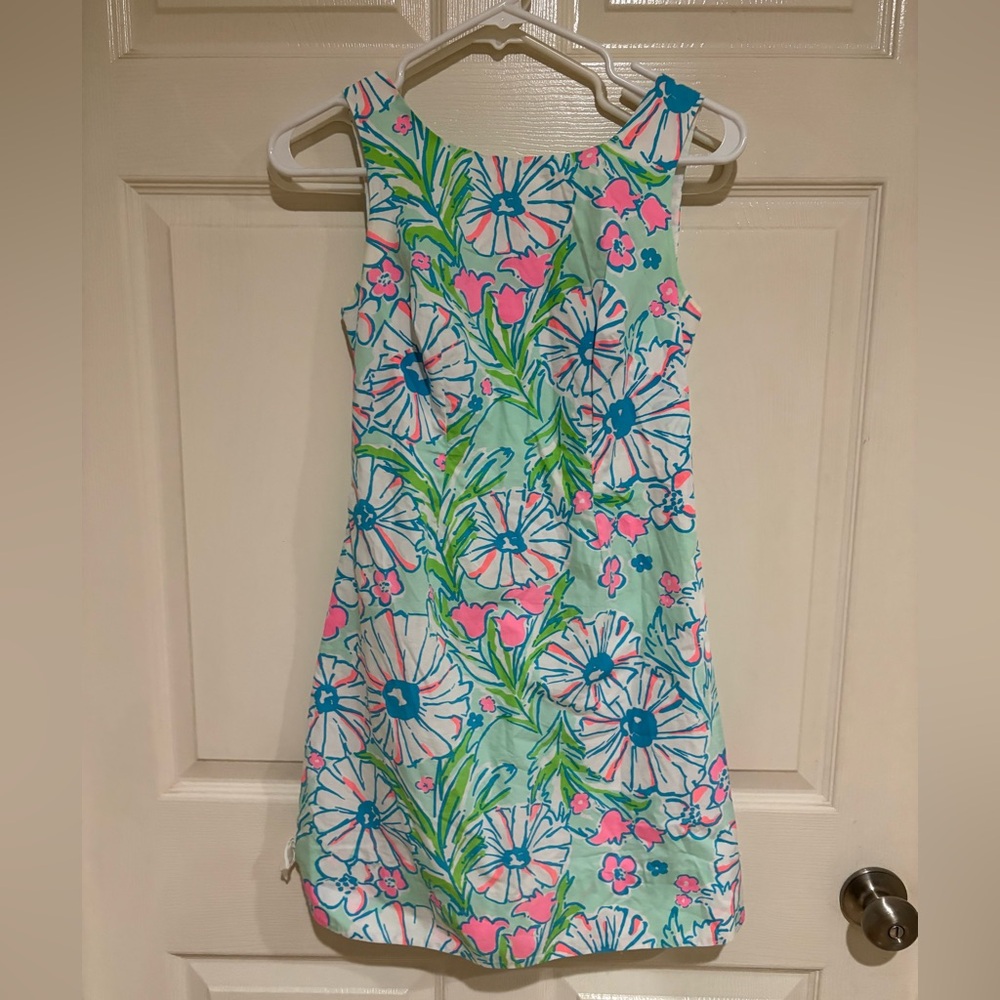 Lilly Pulitzer Floral Mini Dress - Pink, Blue, Green 00